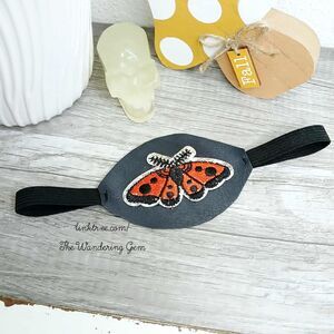 Embroidery Moth Eye Patch, Vision Accessory, Ocular Aid, Costume Accessory